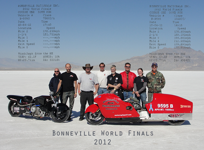 Bonneville 2012 with timeslips